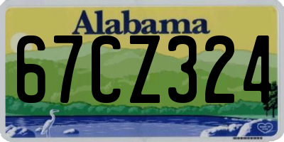 AL license plate 67CZ324