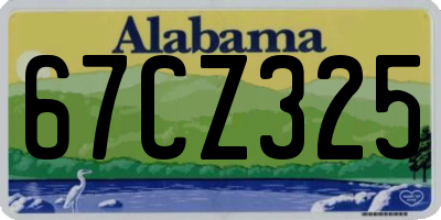 AL license plate 67CZ325