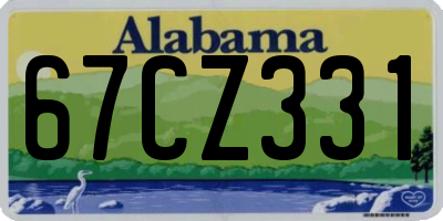 AL license plate 67CZ331