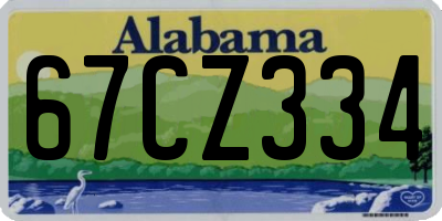 AL license plate 67CZ334
