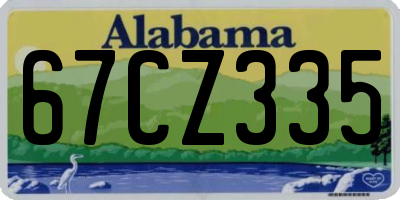 AL license plate 67CZ335