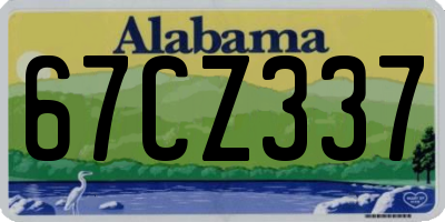AL license plate 67CZ337