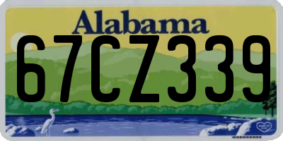 AL license plate 67CZ339