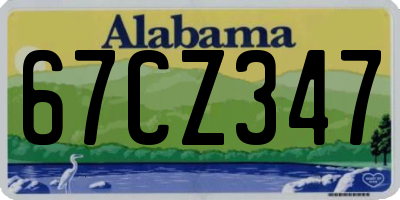 AL license plate 67CZ347