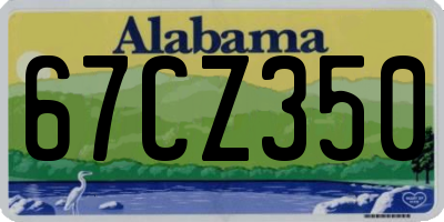 AL license plate 67CZ350