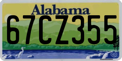 AL license plate 67CZ355
