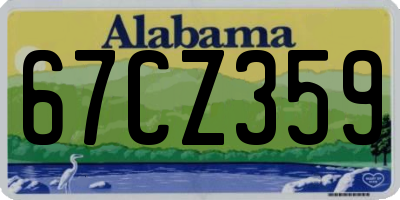 AL license plate 67CZ359