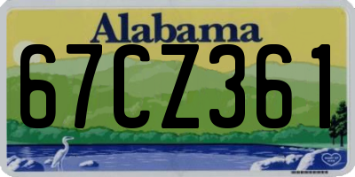 AL license plate 67CZ361