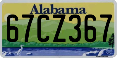 AL license plate 67CZ367