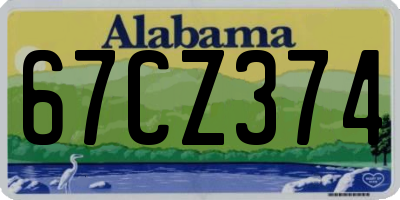 AL license plate 67CZ374