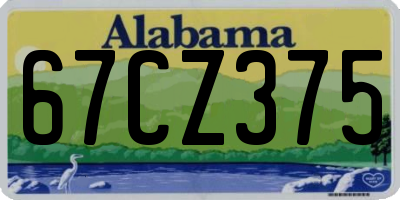 AL license plate 67CZ375