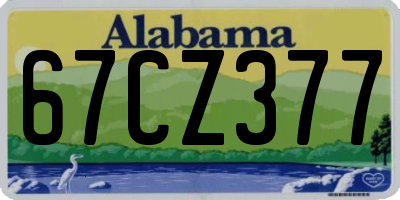 AL license plate 67CZ377