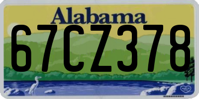 AL license plate 67CZ378