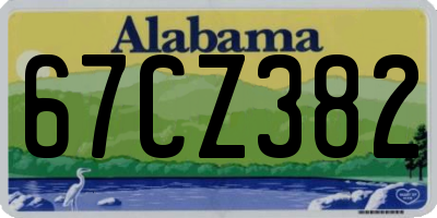 AL license plate 67CZ382