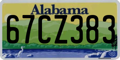 AL license plate 67CZ383