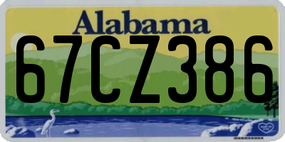 AL license plate 67CZ386