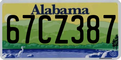 AL license plate 67CZ387