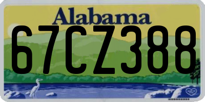 AL license plate 67CZ388