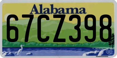 AL license plate 67CZ398