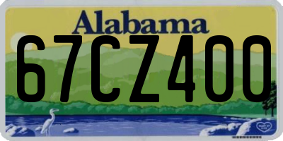 AL license plate 67CZ400