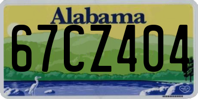 AL license plate 67CZ404