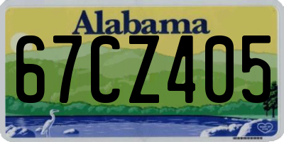 AL license plate 67CZ405