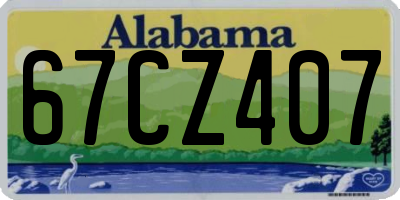 AL license plate 67CZ407