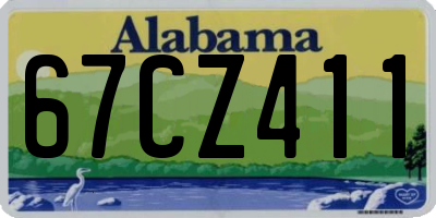 AL license plate 67CZ411