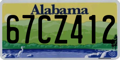 AL license plate 67CZ412