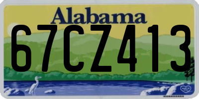 AL license plate 67CZ413