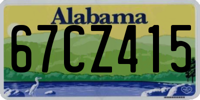AL license plate 67CZ415