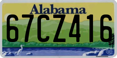 AL license plate 67CZ416