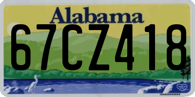 AL license plate 67CZ418
