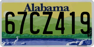AL license plate 67CZ419