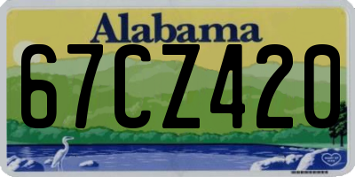 AL license plate 67CZ420