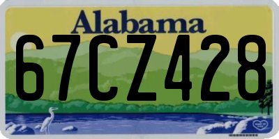 AL license plate 67CZ428