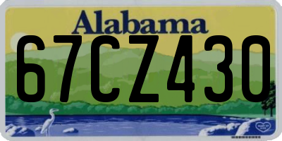 AL license plate 67CZ430