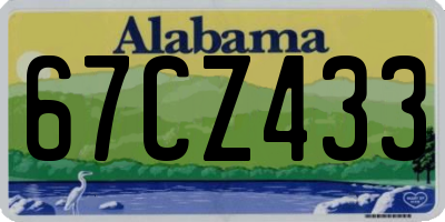 AL license plate 67CZ433