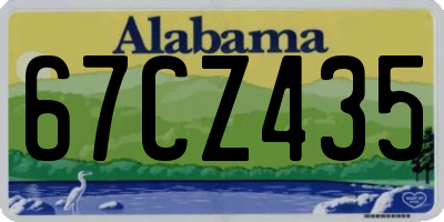 AL license plate 67CZ435
