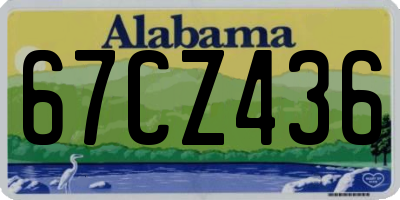 AL license plate 67CZ436
