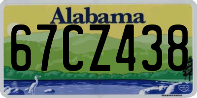 AL license plate 67CZ438