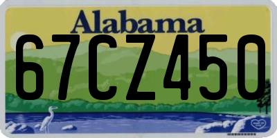 AL license plate 67CZ450