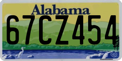 AL license plate 67CZ454