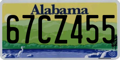 AL license plate 67CZ455