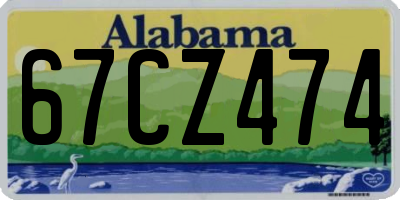 AL license plate 67CZ474