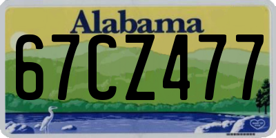AL license plate 67CZ477