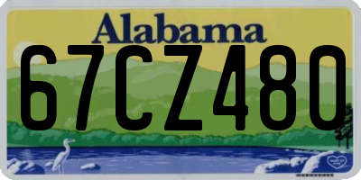 AL license plate 67CZ480