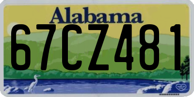 AL license plate 67CZ481