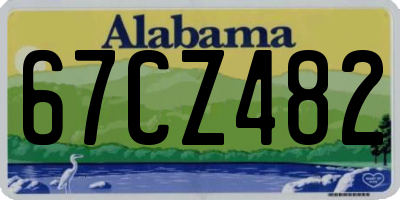 AL license plate 67CZ482