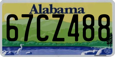 AL license plate 67CZ488